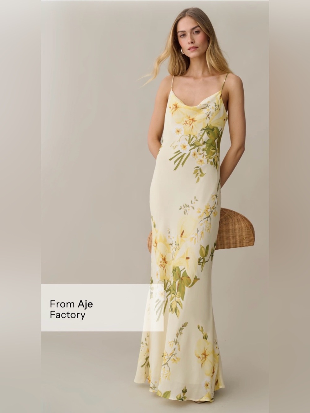o.p.t. Euridice Maxi Dress Size 8 Sunpetal Garden NWT Aje Factory